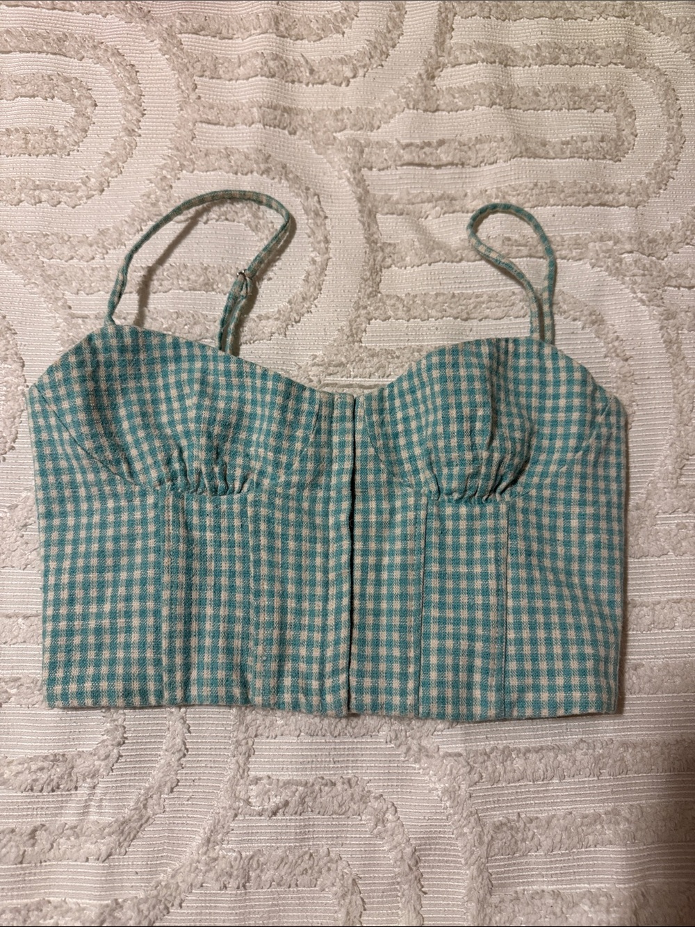 Gingham Bustier Crop Top